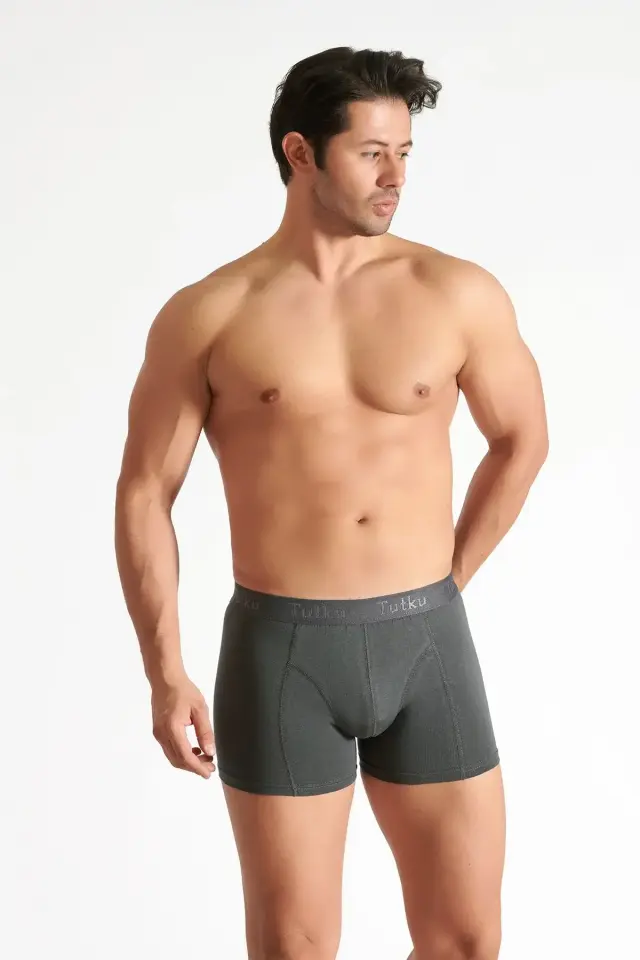 Tutku Erkek 3’lü Paket Füme Elastan Likralı Boxer XXL - 6'lı