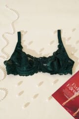 Dantelli Balenli Sütyen Zümrüt Yeşili