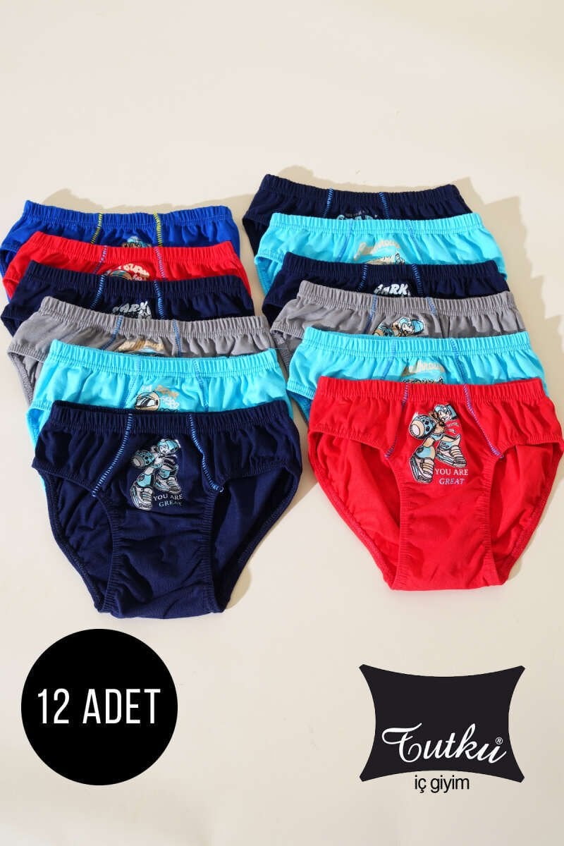 Tutku 6'lı Paket Erkek Çocuk Baskılı Külot