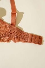 Dantelli Balenli Sütyen Bakır