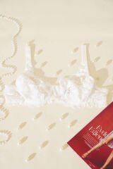 Dantelli Balenli Sütyen Ekru