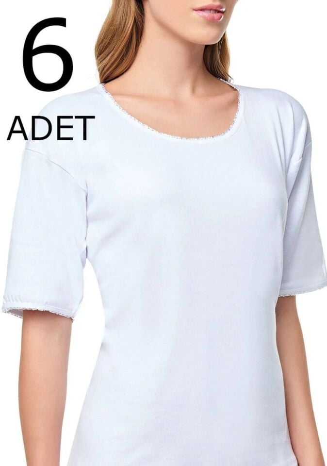 Tutku Kadın 6’lı Paket Kollu Kaşkorse Atlet 4/L