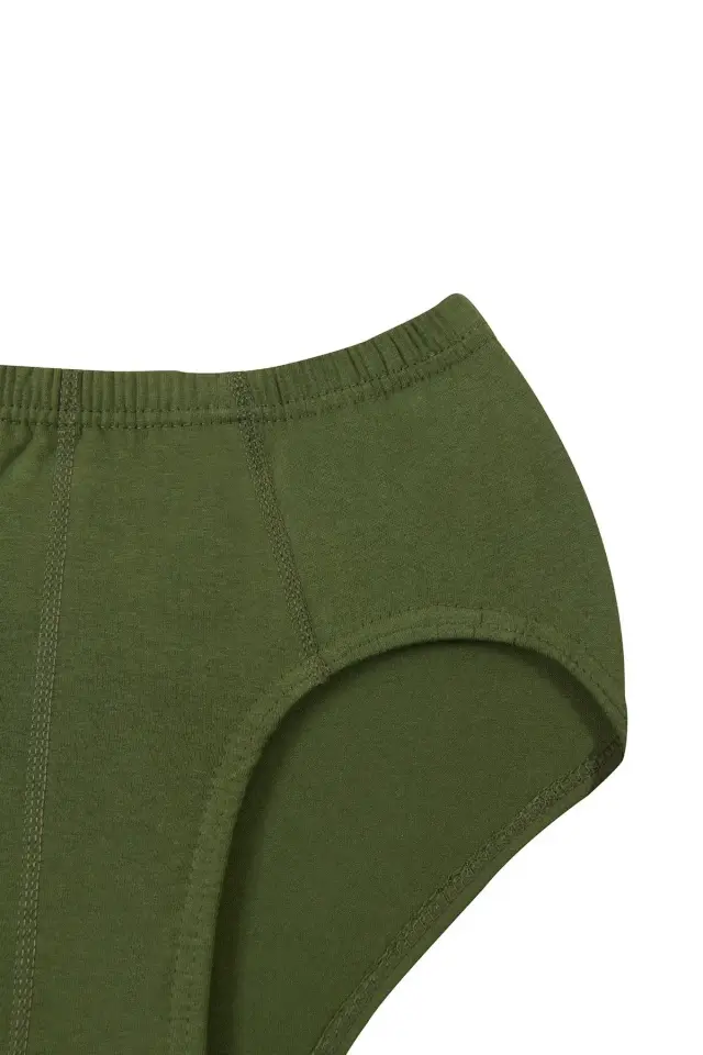 Seher Yıldızı Erkek 12'li Haki Yeşil Kom Slip Külot 6/XXL