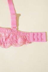 Dantelli Balenli Sütyen Pembe