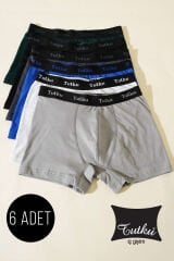 Tutku 6'lı Paket Lion Erkek Spor Boxer Kombin