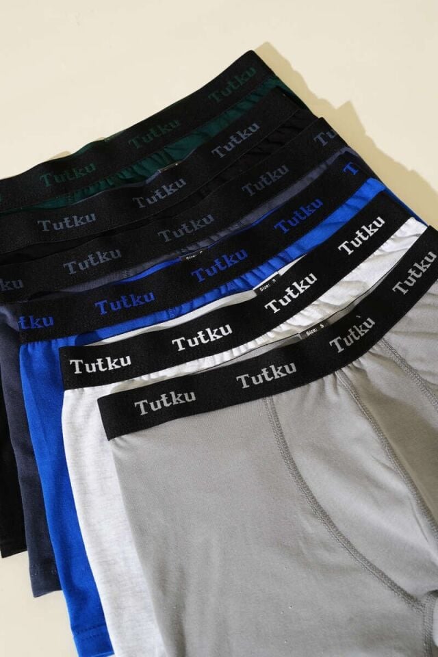 Tutku 6'lı Paket Lion Erkek Spor Boxer Kombin M