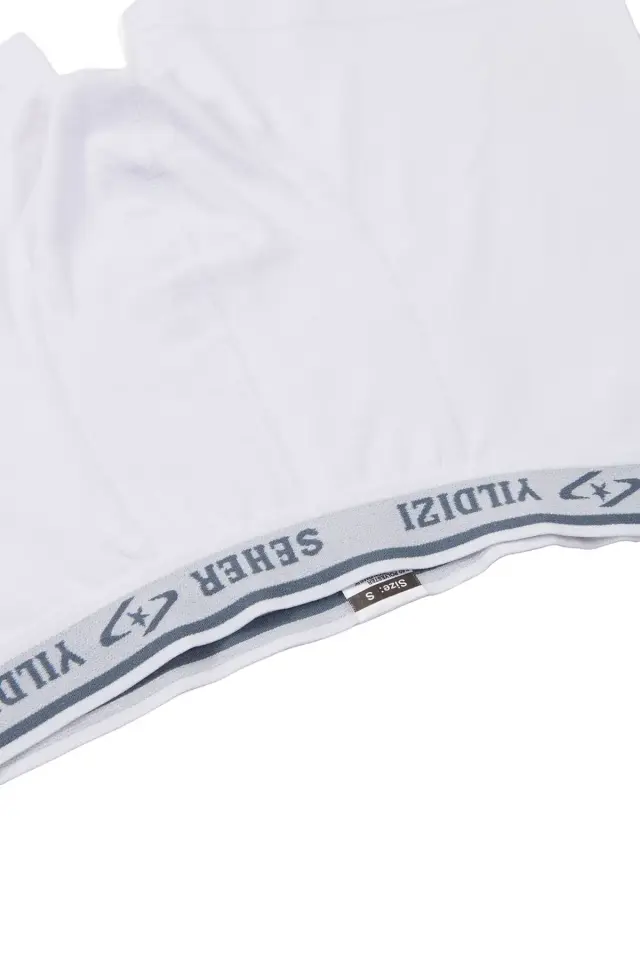 Seher Yıldızı Erkek 3’lü Beyaz Elastan Boxer XXL - 6'lı