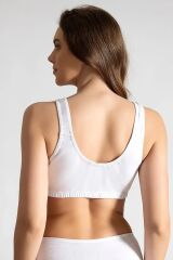 Tutku Kadın 6'lı  Beyaz Yarım Atlet Badi Sütyen