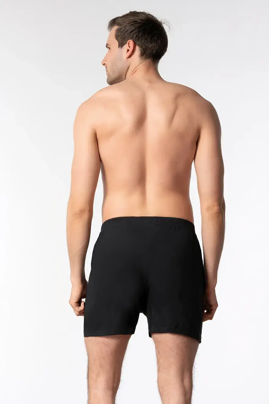 Seher Yıldızı Erkek 5’li Havlu Bel Düz Boxer S - Füme