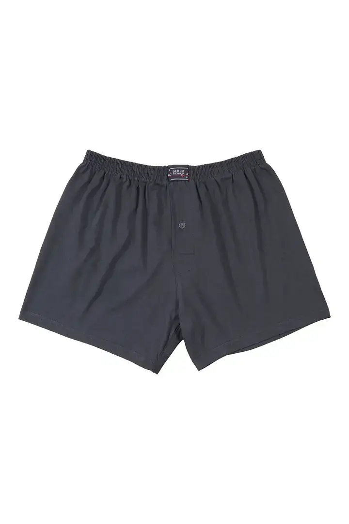 Seher Yıldızı Erkek 5’li Havlu Bel Düz Boxer S - Füme