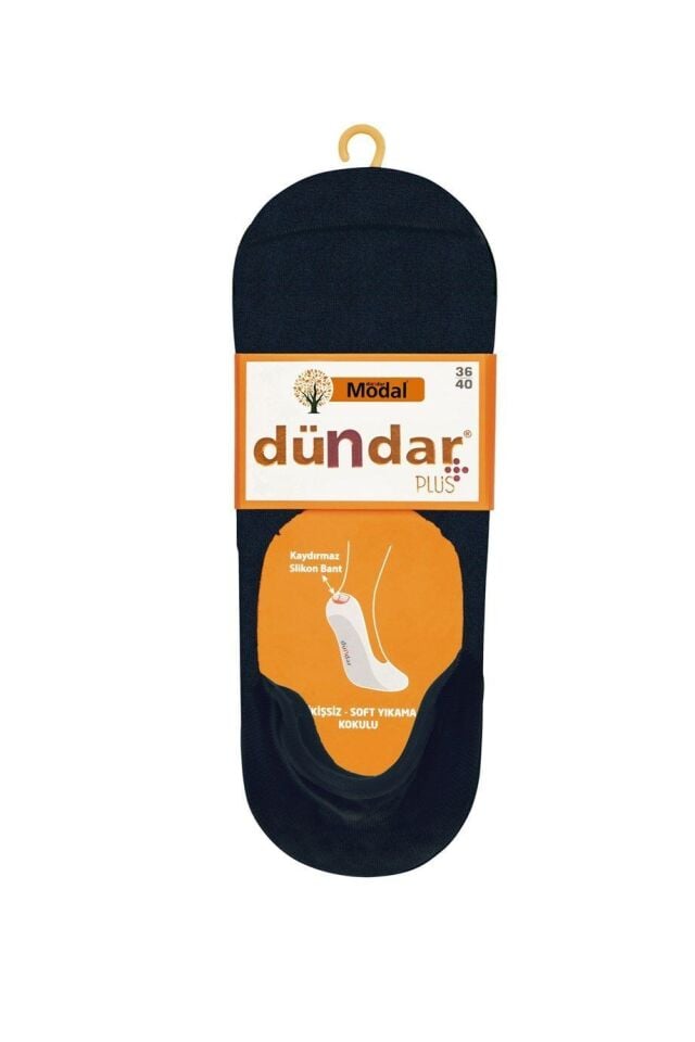 Dündar 12'li Kadın Modal Babet Dikişsiz Çorap siyah