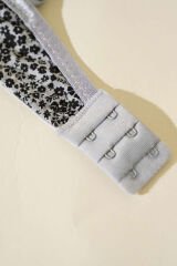 Çiçek Desenli Destekli Sütyen Somon