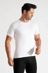 Tutku Erkek 6’lı Paket Sıfır Yaka Beyaz Fanila