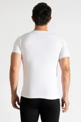 Tutku Erkek 6’lı Paket Sıfır Yaka Beyaz Fanila