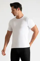 Tutku Erkek 6’lı Paket Sıfır Yaka Beyaz Fanila