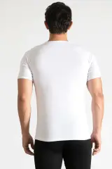 Tutku 3'lü Paket Erkek Ribana V Yaka Beyaz Fanila