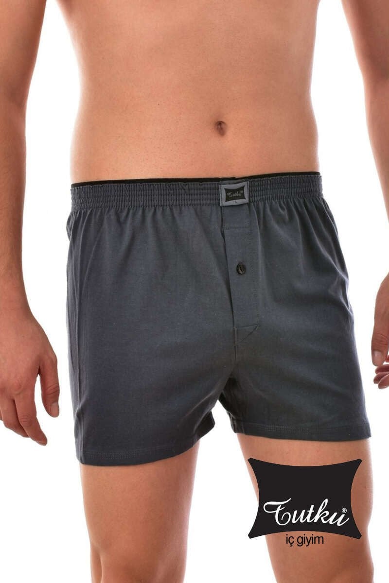 Tutku Erkek 5’li Paket Füme Penye Havlubel Düz Boxer