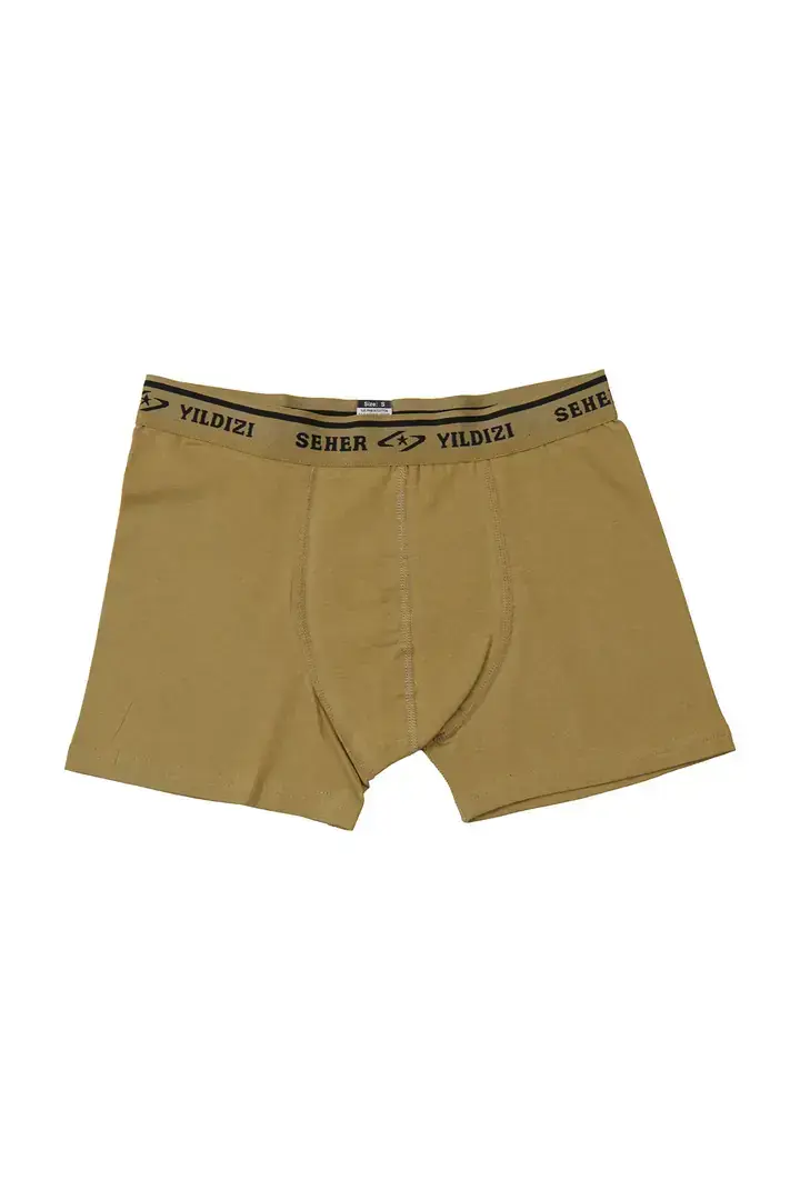 Seher Yıldızı Erkek 3’lü Yeni Haki Elastan Boxer XL - 3'lü