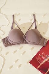 Mikro Çapraz İp Askılı Destekli Sütyen Vizon