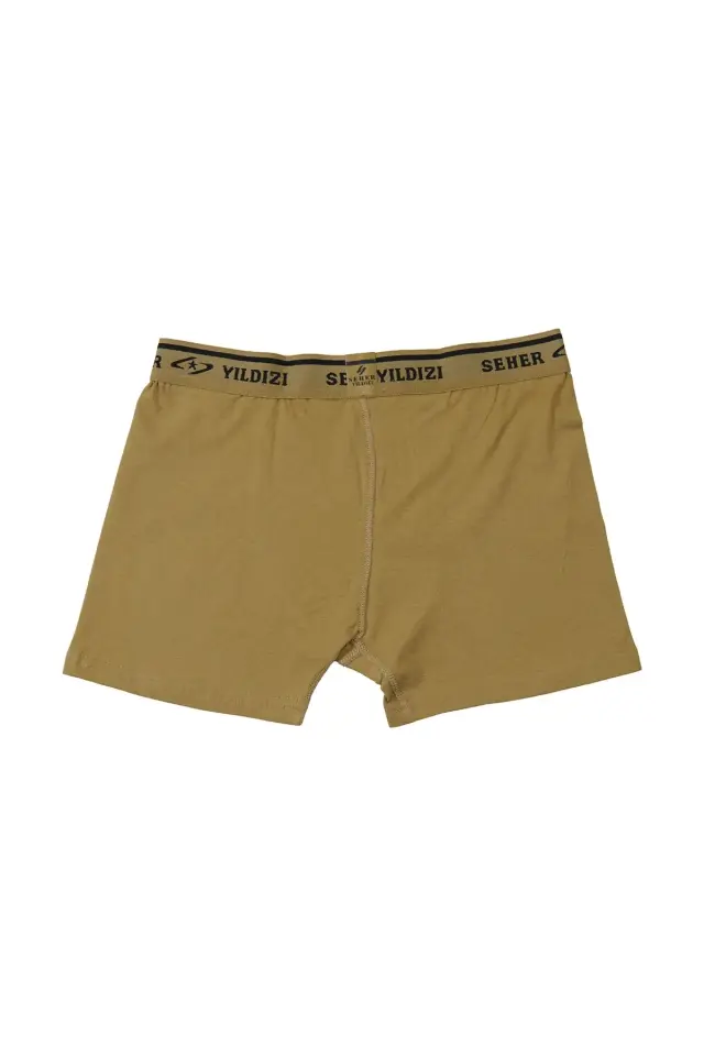 Seher Yıldızı Erkek 3’lü Yeni Haki Elastan Boxer S - 6'lı