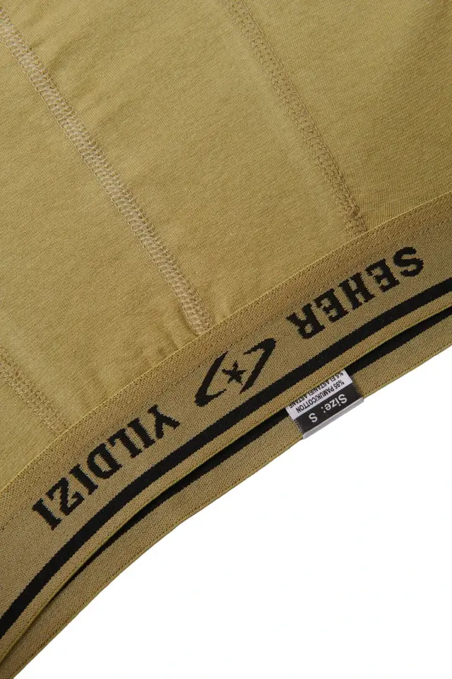 Seher Yıldızı Erkek 3’lü Yeni Haki Elastan Boxer M - 6'lı