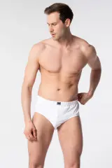 Tutku Erkek 6'lı Paket Slip Kom Beyaz Külot