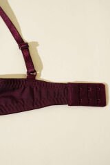 Mikro Çapraz İp Askılı Destekli Sütyen Koyu Mürdüm