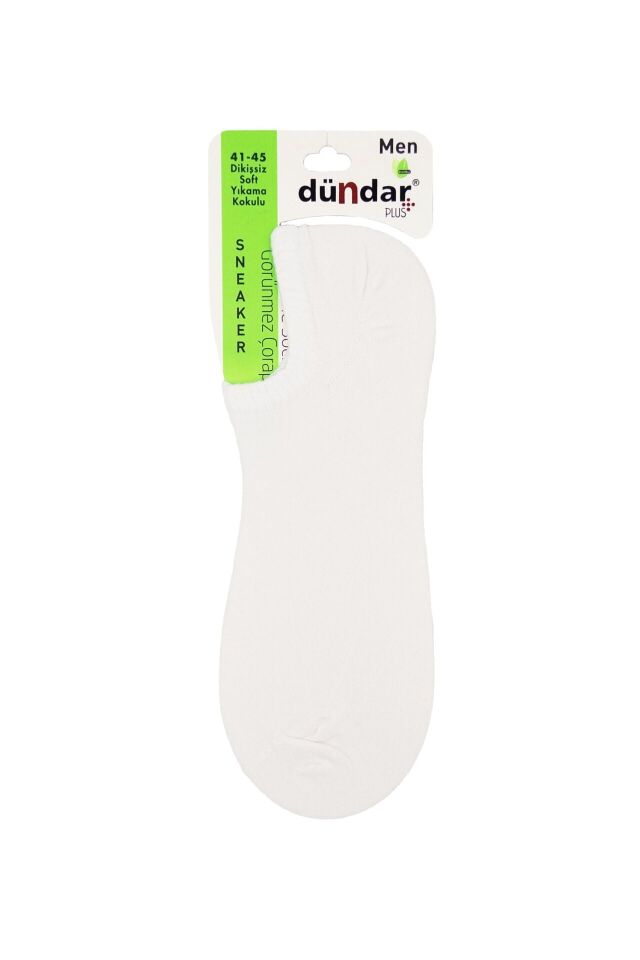 Dündar 12'li Erkek Bambu Sneaker Çorap Beyaz