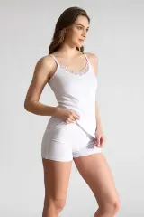 Tutku Kadın 6’lı Paket İp Askı Güpürlü Atlet