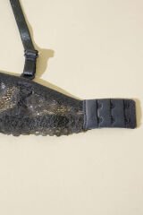 Dantelli Desteksiz Sütyen Antrasit