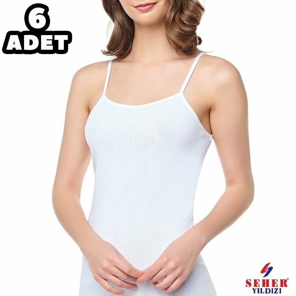 Seher Yıldızı Kadın 6’lı Paket İp Askı Atlet