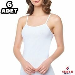 Seher Yıldızı Kadın 6’lı Paket İp Askı Atlet