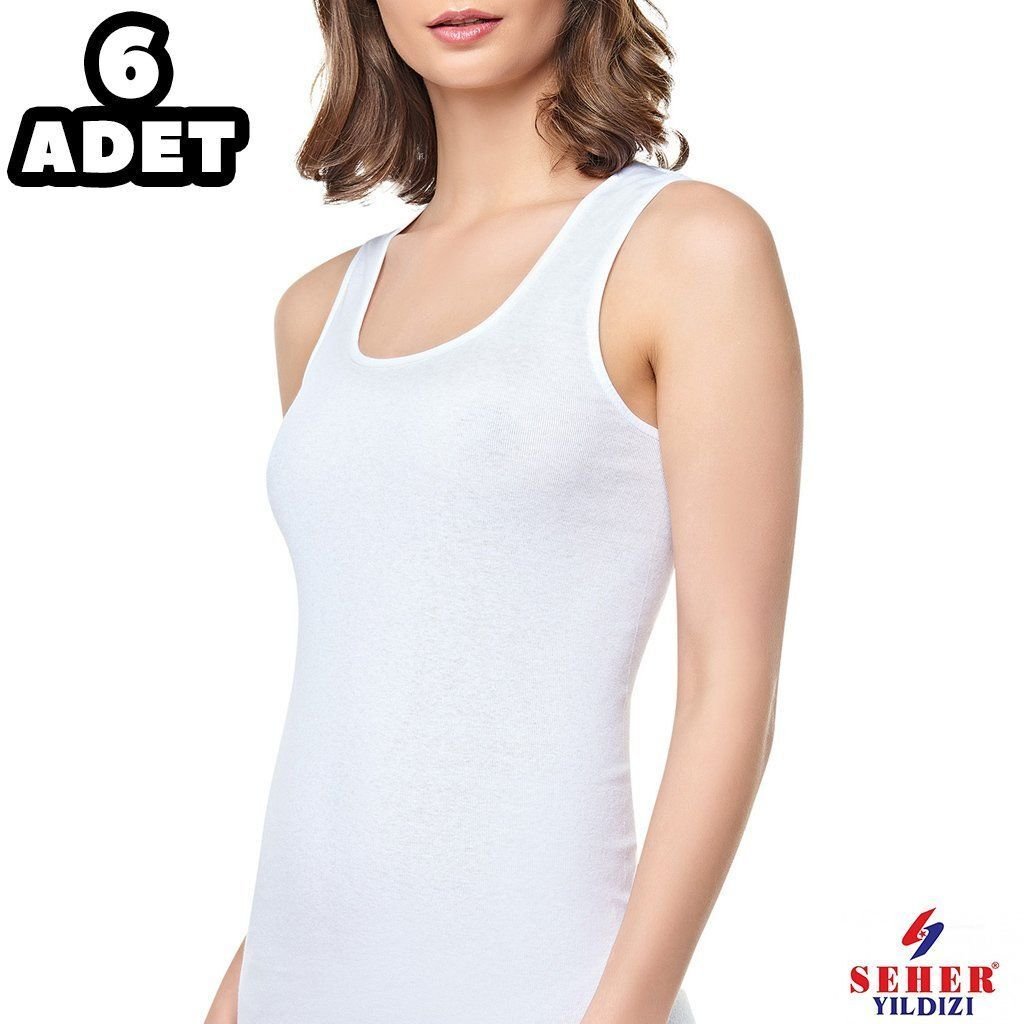 Seher Yıldızı Kadın 6’lı Paket Geniş Askılı Atlet