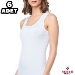 Seher Yıldızı Kadın 6’lı Paket Geniş Askılı Atlet