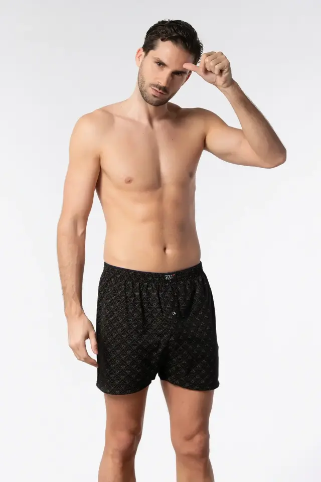 Tutku Elit Erkek Desenli Havlubel Penye Boxer