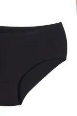 Tutku Kadın 12'li Paket Siyah Ribana Bato Kalın Lastik