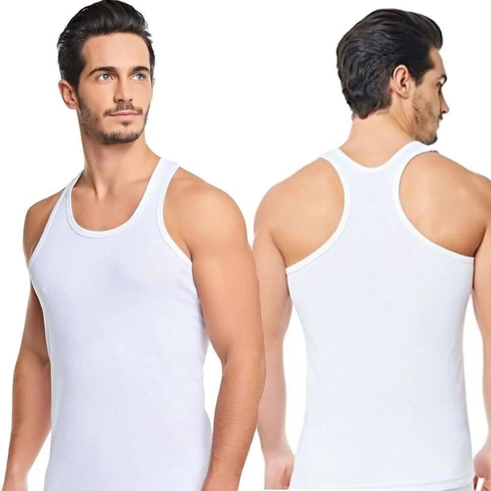 Seher Yıldızı Erkek 3'lü Paket Spor Rambo Çapraz Atlet Beyaz