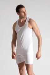 Seher Yıldızı Erkek 3'lü Paket Spor Rambo Çapraz Atlet Beyaz