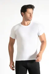 Seher Yıldızı Erkek 6'lı Paket Beyaz Sıfır Yaka Atlet