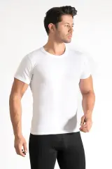 Seher Yıldızı Erkek 6'lı Sıfır Yaka Beyaz Fanila