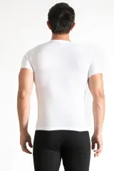 Seher Yıldızı Erkek 6'lı Sıfır Yaka Beyaz Fanila