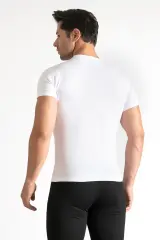 Seher Yıldızı Erkek 6'lı Sıfır Yaka Beyaz Fanila