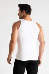 Tutku Elit 3'lü Paket Erkek Modal Elastan Atlet S - Beyaz  - 3'lü