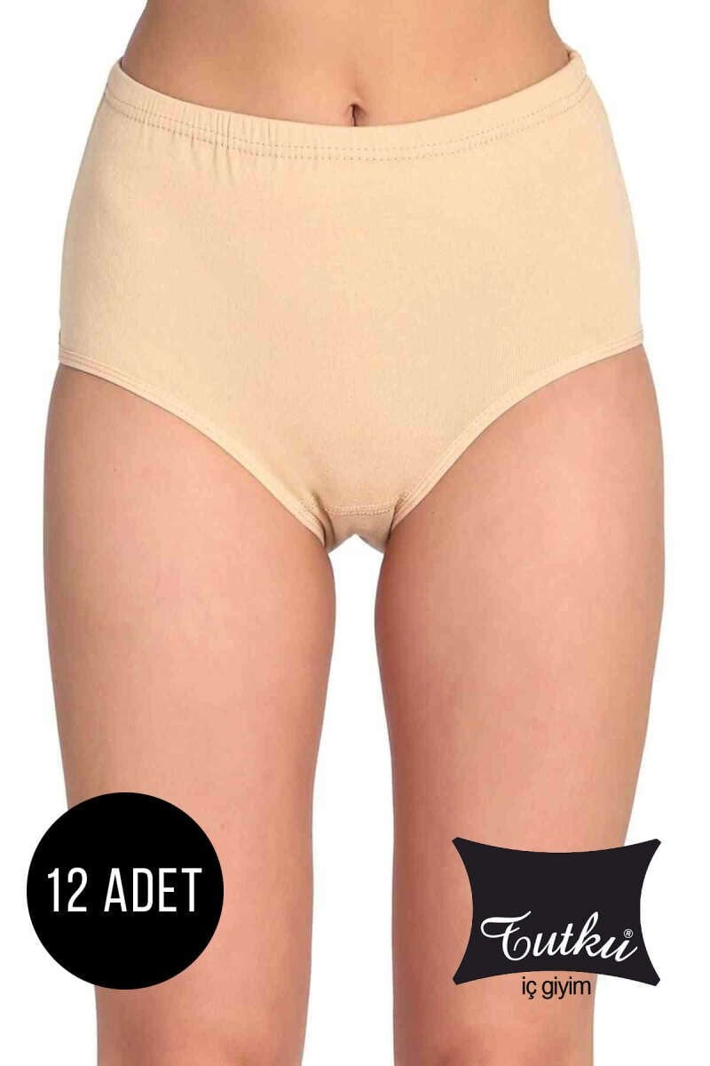 Tutku Kadın 12'li Paket Ten Ribana Bato Kalın Lastik