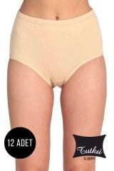 Tutku Kadın 12'li Paket Ten Ribana Bato Kalın Lastik