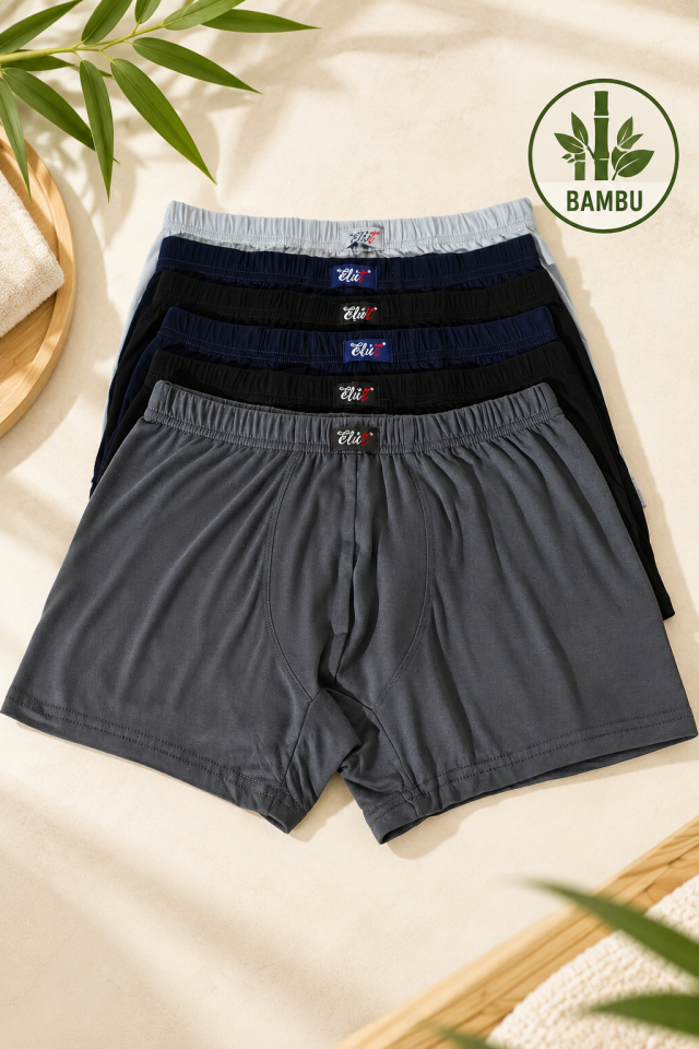 Tutku Elit 3'lü Paket Erkek Bambu Boxer