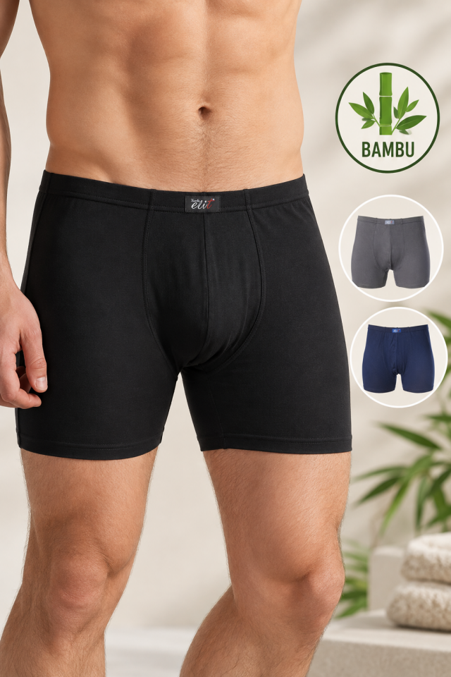 Tutku Elit 3'lü Paket Erkek Bambu Boxer