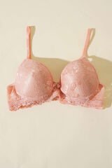 Dantelli Desteksiz Sütyen Pudra