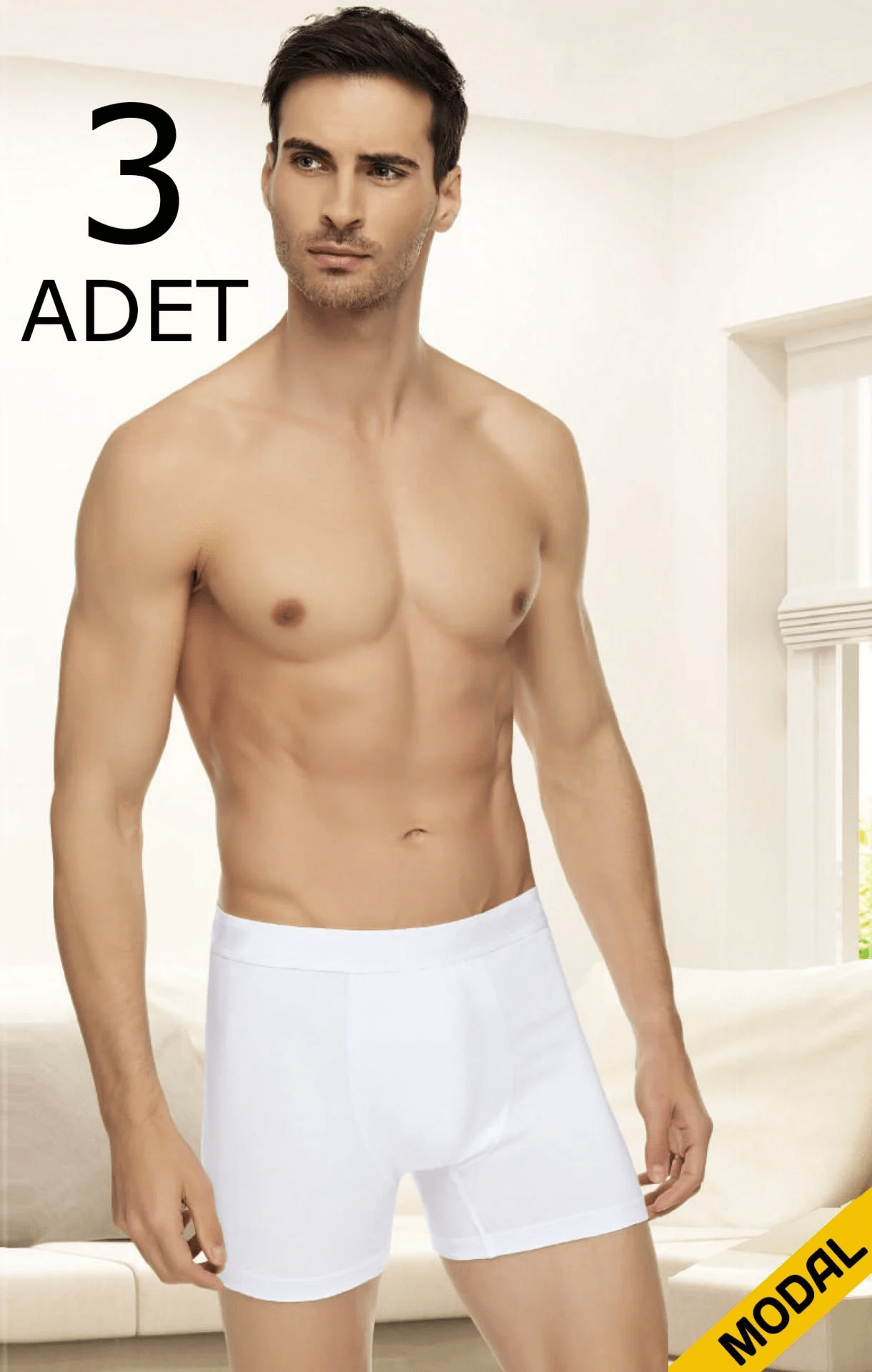 Tutku Elit 3'lü Paket Erkek Modal Elastan Boxer