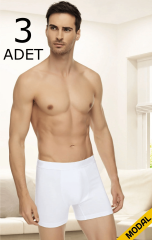 Tutku Elit 3'lü Paket Erkek Modal Elastan Boxer